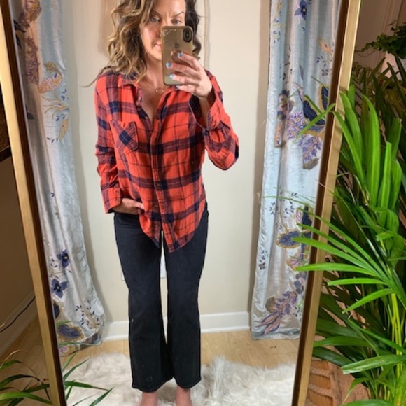 3/$18 • Merona • Plaid Flannel Button Down • L - Picture 7 of 12